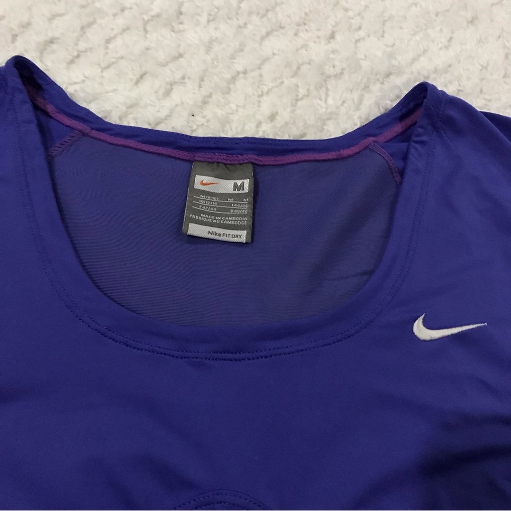 Nike fit dry sports top blue ladies